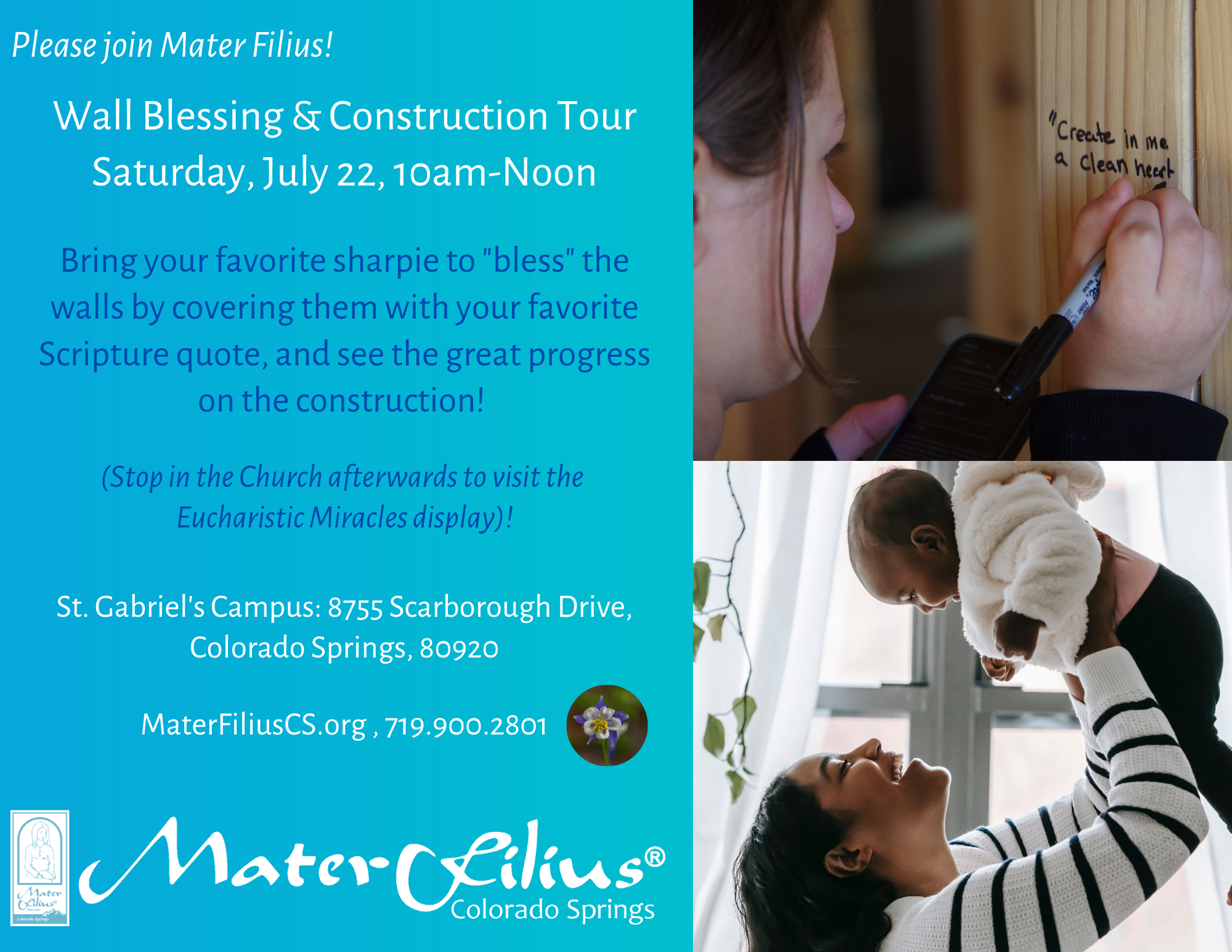 Mater Filius Wall Blessing & Construction Tour